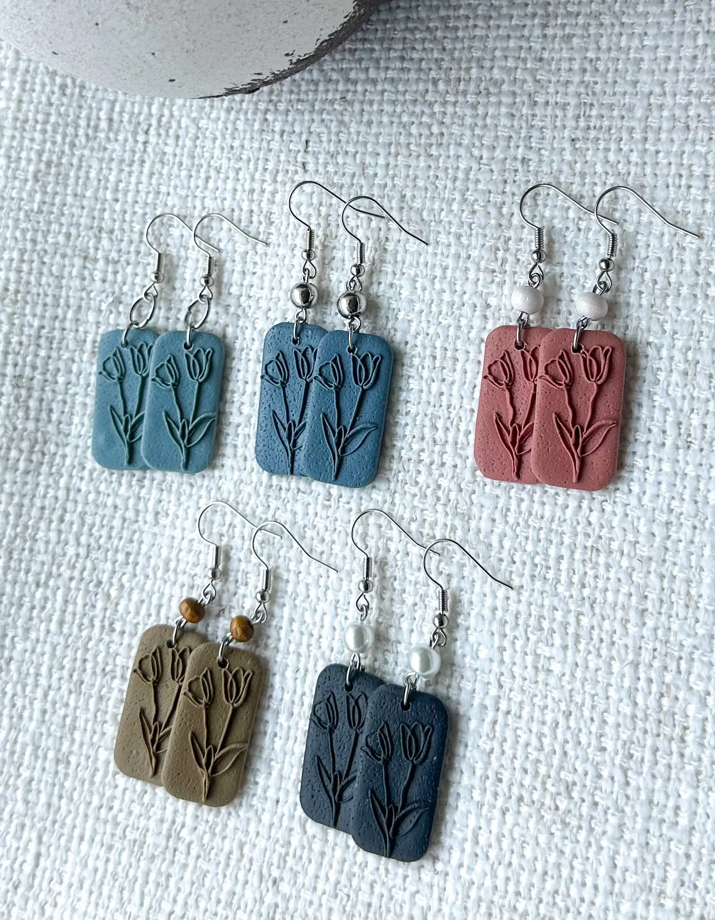 Various Polymer Clay Earrings - 15 Different Earring Designs