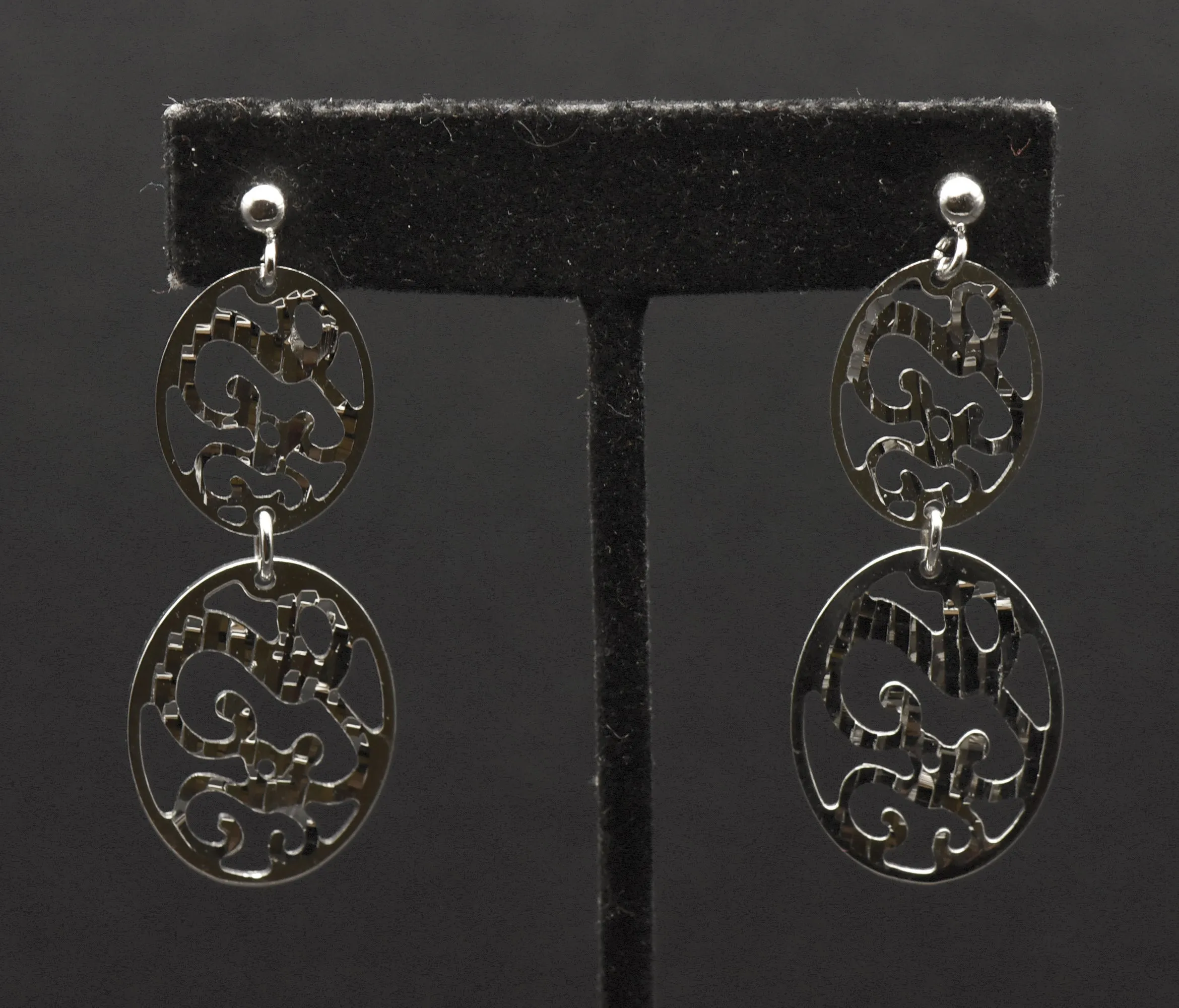 Vintage Italian Sterling Silver Dangle Earrings