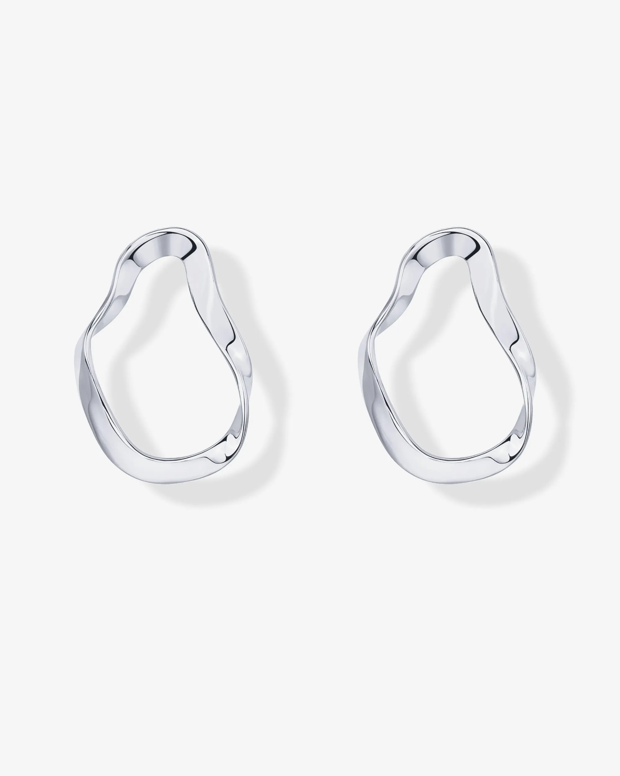 Wavy Statement Drop Hoop